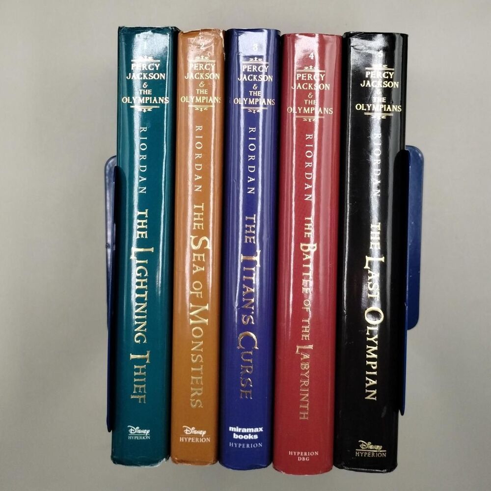 Percy Jackson and the Olympians 1-5 Hardcover book set by Rick Riordan.